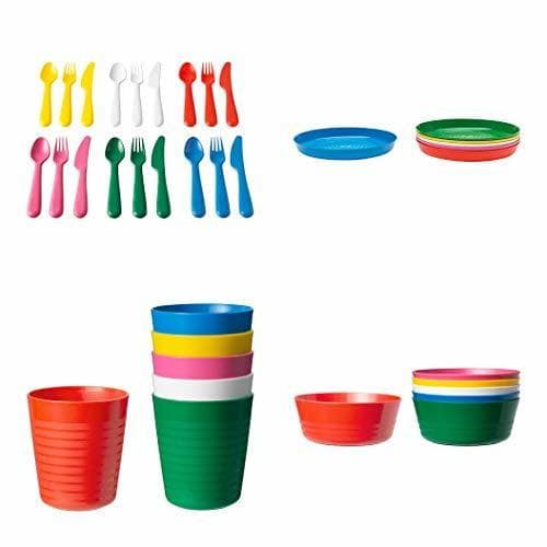 Home IKEA Juego Cubiertos Plástico 36 Piezas Niños KALAS 6 x Cuchillos 6