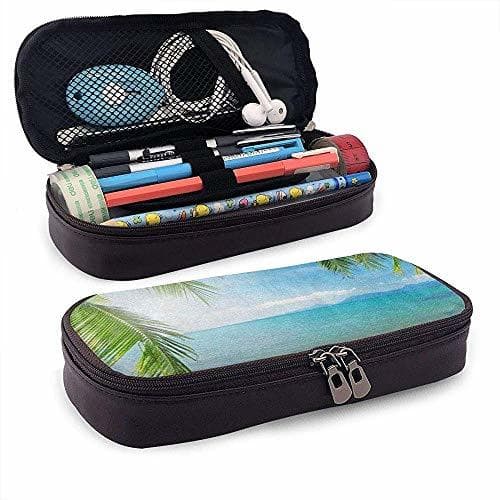 Producto Palm and Tropical Beach PU Cuero Bolígrafo Bolígrafo Bolso Estuche Soporte para