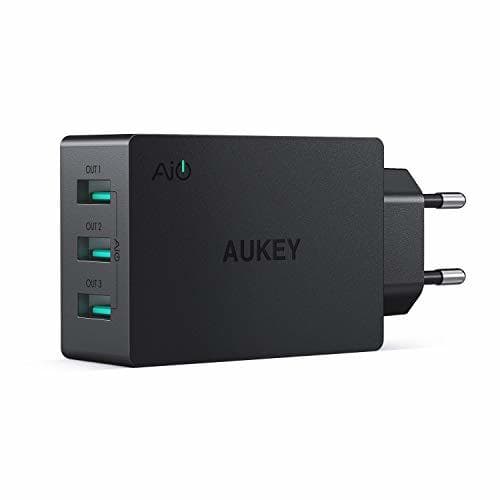 Electronic AUKEY Cargador USB de Pared con 3 Puertos USB 30W