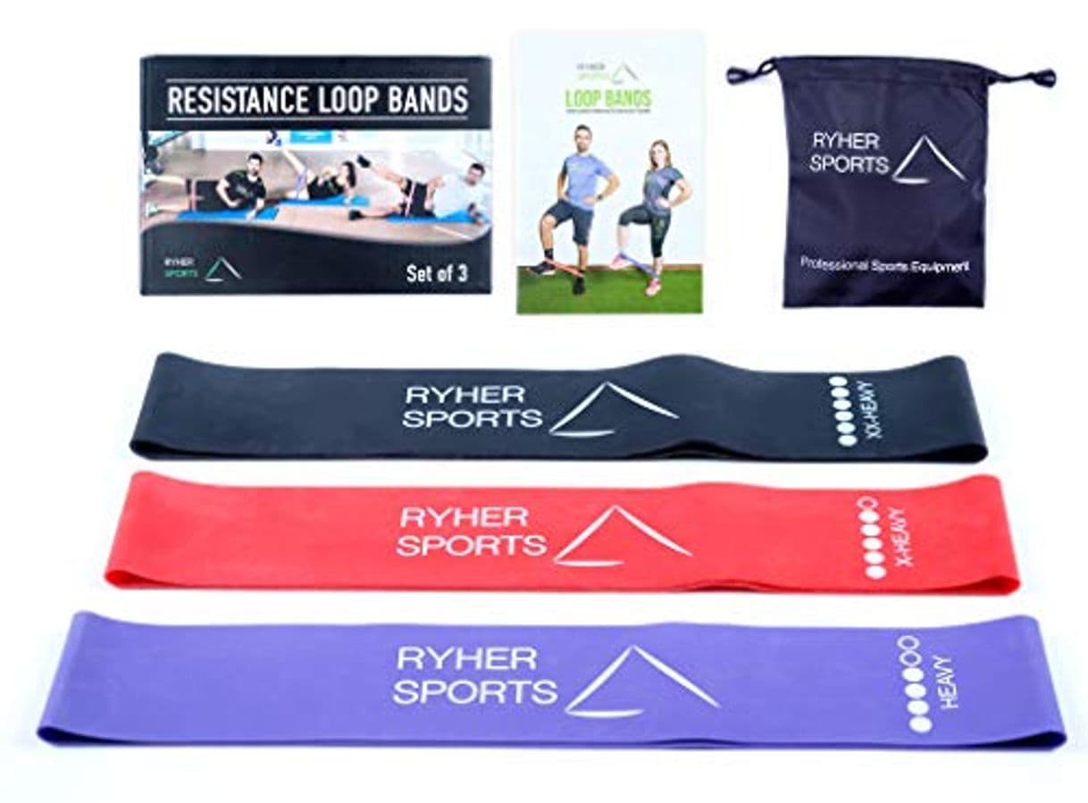 Producto Ryher Bandas Elasticas de Fitness - 3X Bandas de Resistencia - Gomas