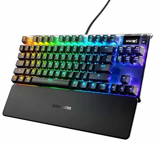 Electrónica SteelSeries Apex 7 TKL - Teclado mecánico para Gaming, Compacto, Smart Display