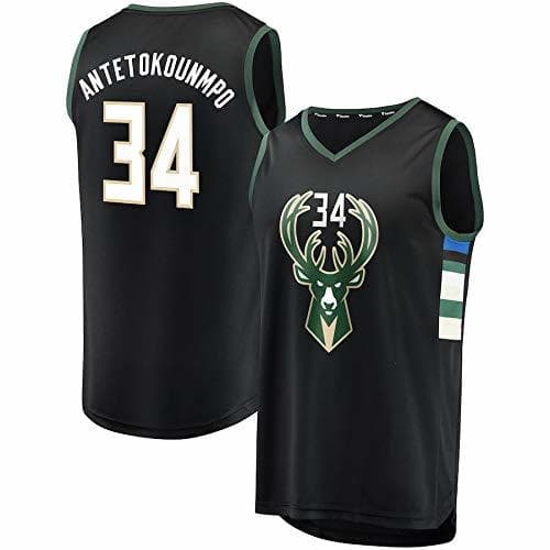 Producto CspJersp Hombre Tejido Bordado Bucks de Antetokounmpo Jersey de Adulto 34