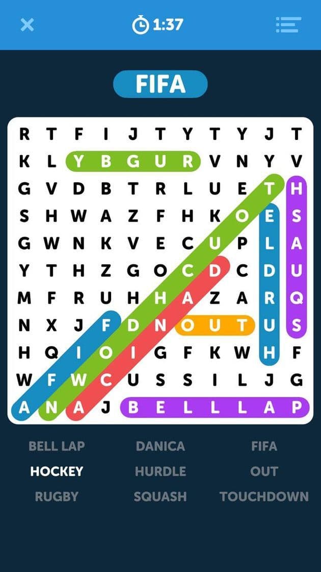 App Infinite Word Search Puzzles