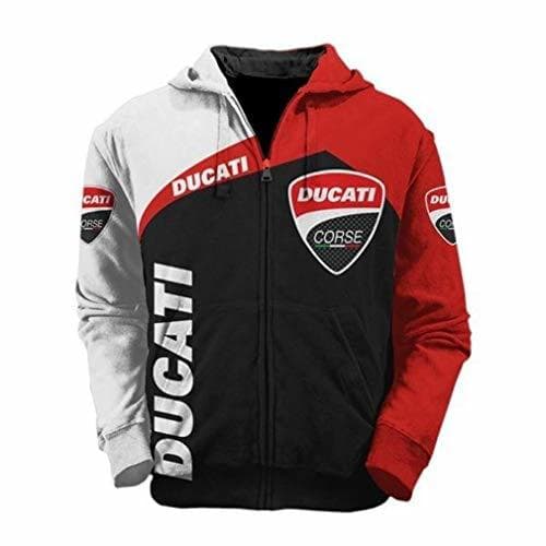 Lugar Hombres Invierno Exterior Impresión Digital Ducati Chaqueta del Logotipo del Coche Uniforme