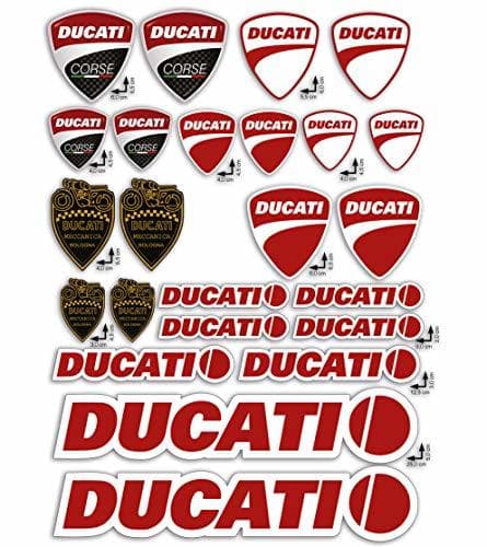 Place GamesMonkey Stickers Pegatinas Set Ducati Corse Logo Panel Entero 24pz Oferta Motor