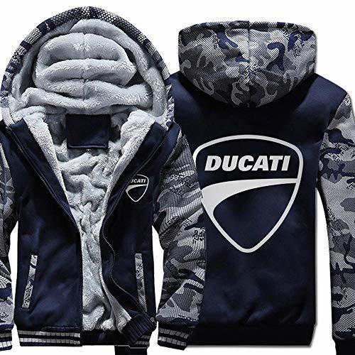 Place ENTHUSIAST Teen Chaqueta Unisex con Capucha Suéter Ducati Impreso Cremallera con Capucha