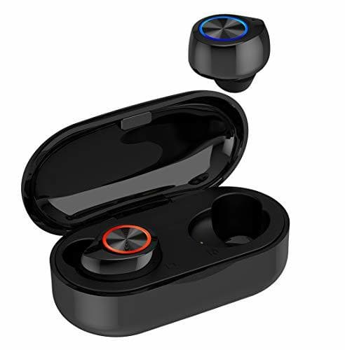 Electronic QueenDer Auriculares Bluetooth, Auriculares Inalámbricos Bluetooth con Micrófono HiFi Mini In Ear