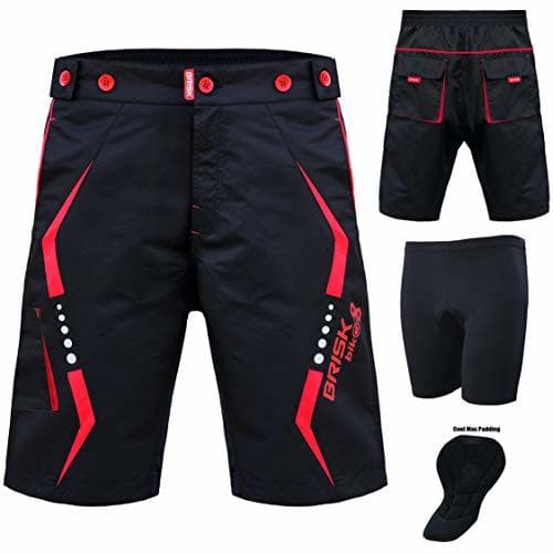 Lugar Brisk Bike MTB Cycling Shorts Pantalones cortos, Hombre, Multicolor