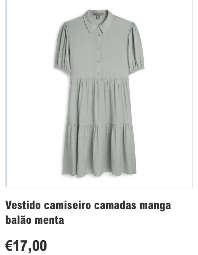 Fashion Vestido cor de menta