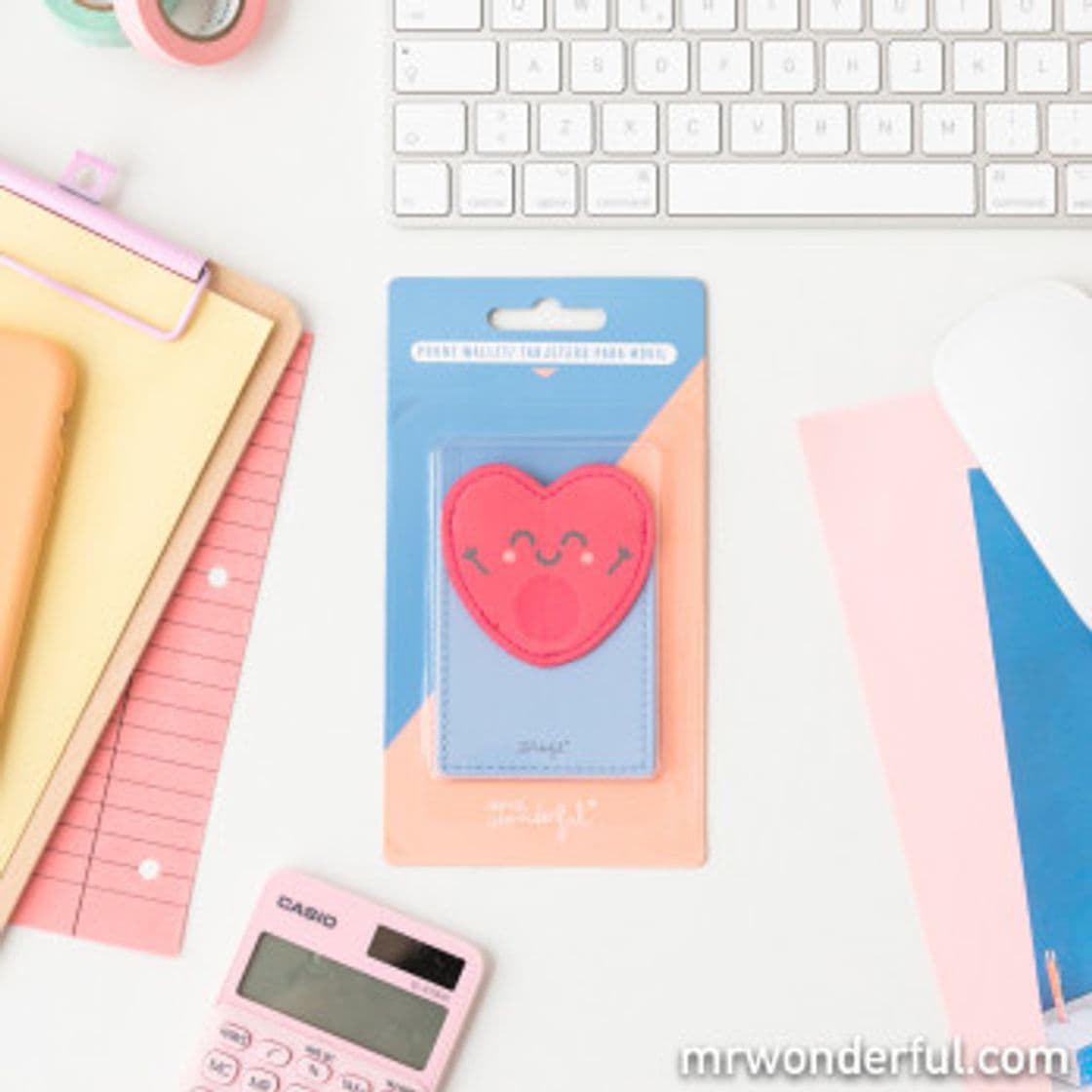 Fashion Porta-cartões adesivo para smartphone - Coração - Mr. Wonderful