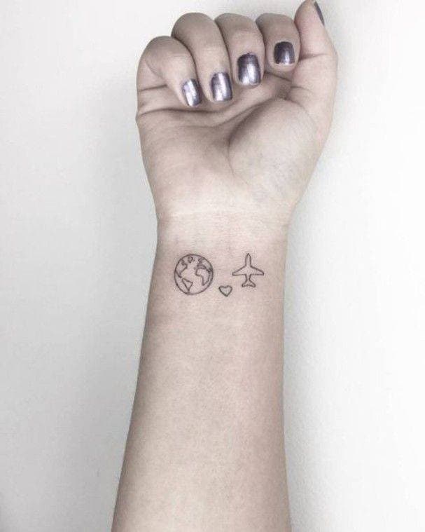 Fashion Tatuagem de viagens 