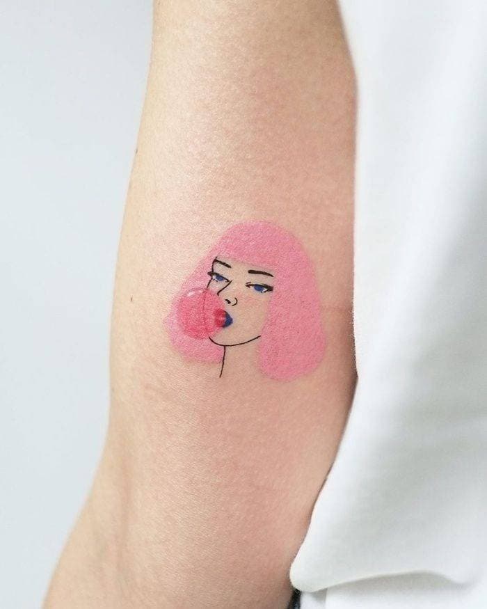 Fashion Tatuagens pequena e minimalista 