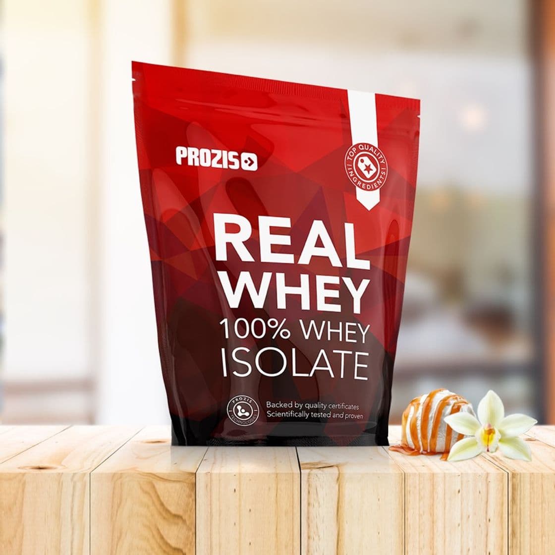 Producto 100%Real Whey Protein 1000g caramelo amanteigado de baunilha