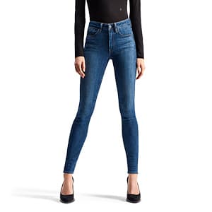 Moda G-Star Raw Lynn Mid Waist Skinny Ripped Ankle Vaqueros, Azul