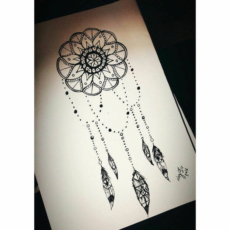 Fashion Mandala com dreamcatcher 