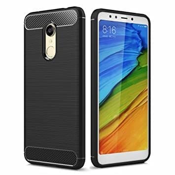 Place AICEK Funda Xiaomi Redmi 5 Plus, Negro Silicona Fundas para Redmi 5