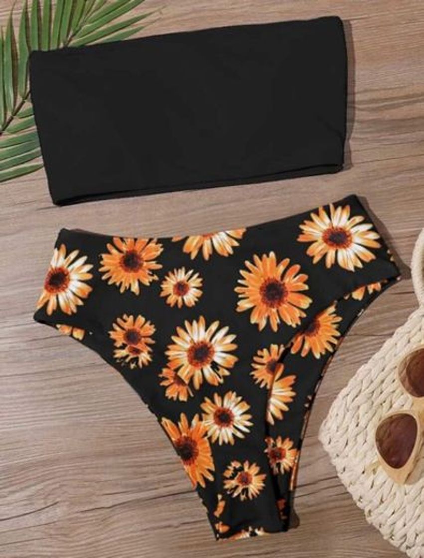 Moda Sunflower bikini SHEIN