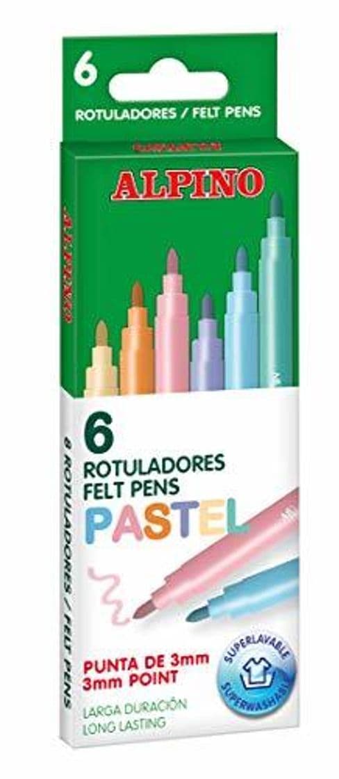 Product Alpino AR001004 - Estuche 6 rotuladores con puntas de 3mm