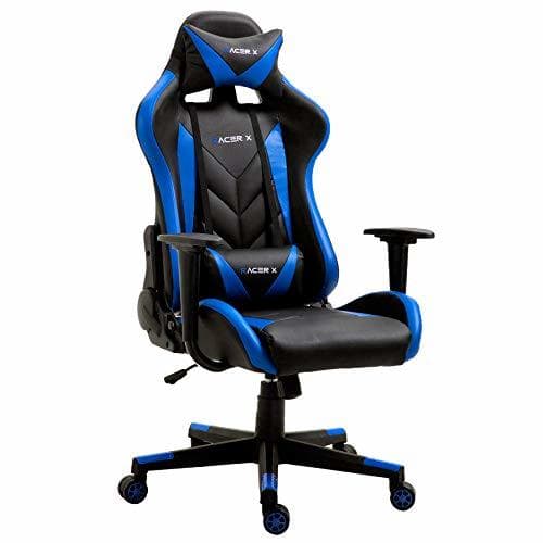 Producto T-LoVendo TLV-RX-Blue Silla Gaming Oficina Racing Sillon Gamer Racer X Profesional Videojuegos