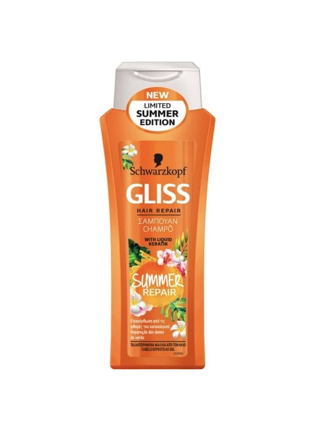 Beauty Schwarzkopf  Gliss - Champú Summer Repair - Reparación de verano - flor de monoï - FLACON 250 ml