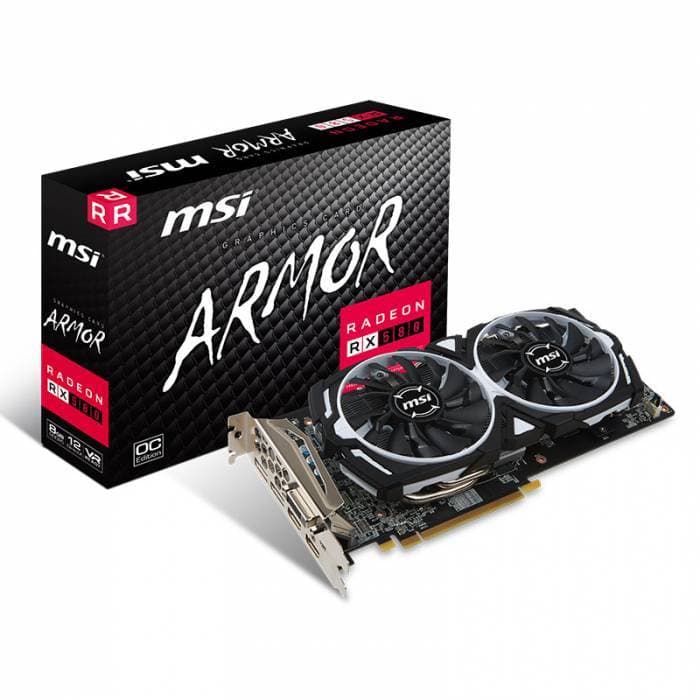 Electronic MSI Radeon RX 580 Armor 8G OC, Tarjeta Gráfica