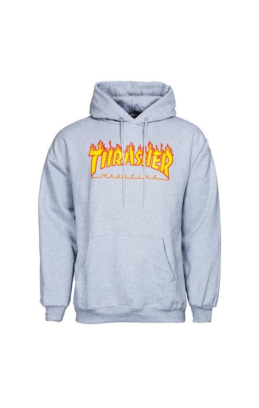 Product SWEAT CAPUZ THRASHER FLAME LOGO HEATHER GREY