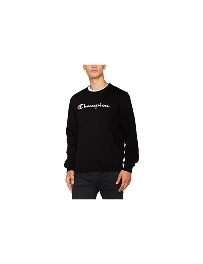 Fashion Champion Classic Logo para Hombre Sudadera, Negro