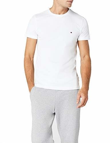 Fashion Tommy Hilfiger Core Stretch Slim CNECK tee Camiseta, Blanco