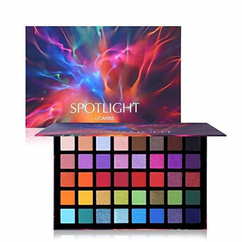 Beauty Allbestaye Paleta de sombras de ojos Spotlight de 40 colores Impermeable mate