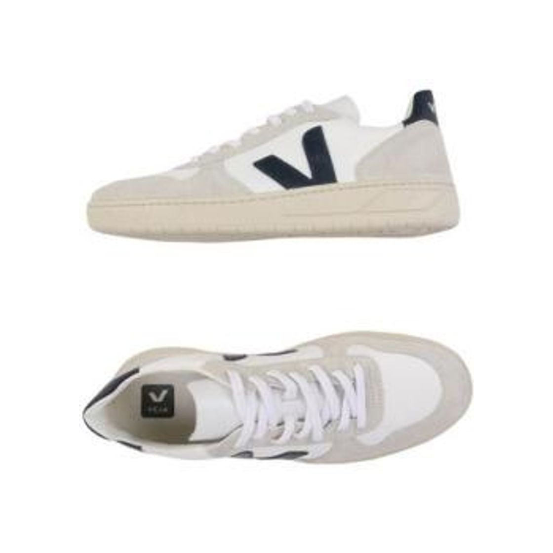 Moda VEJA V-12 Leather Zapatillas Moda Hommes Blanco/Azul/Rojo