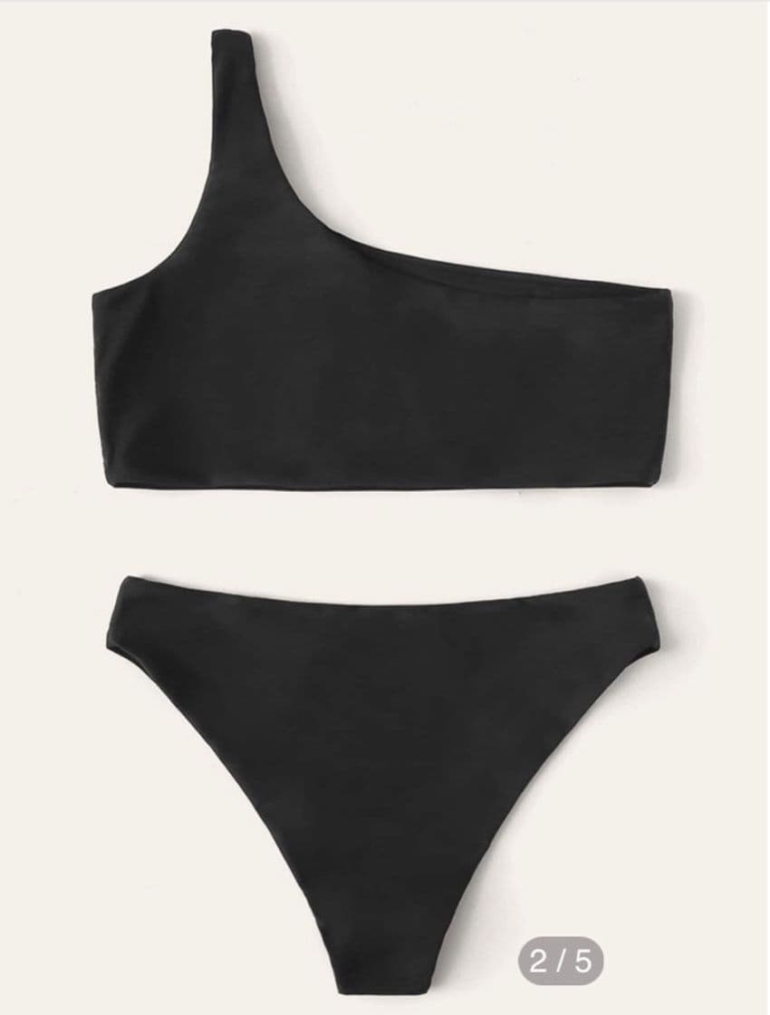 Moda Bikini  asimétrico negro