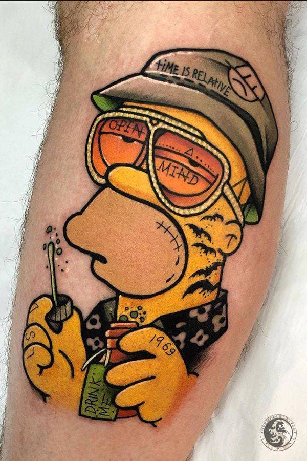 Moda Tatuagem Simpsons