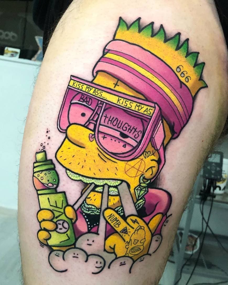 Moda Tatuagem Simpsons