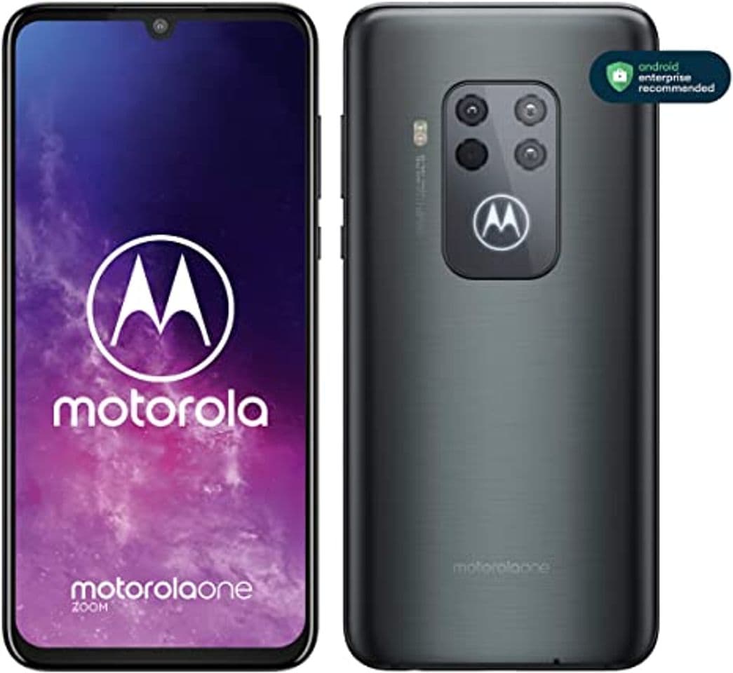 Electronic Motorola One Zoom con Alexa Hands-Free (Pantalla 6,4" FHD+, Sistema de 4