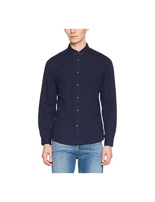 Moda Tiffosi Kuala Camisa Casual, Azul