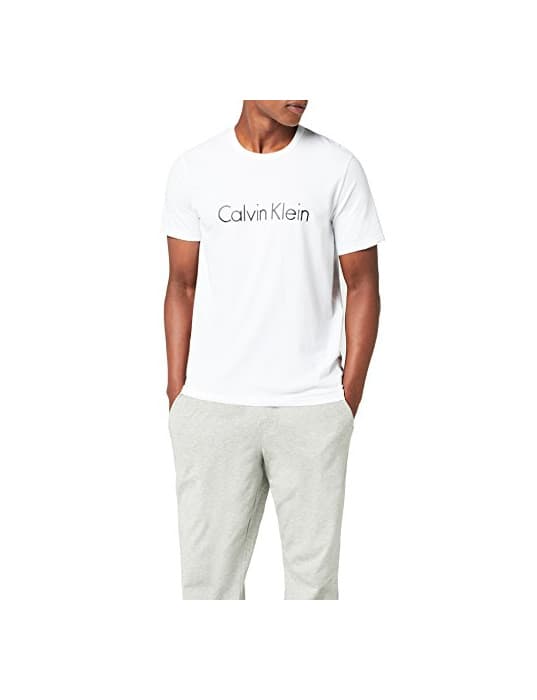 Moda Calvin Klein S/s Crew Neck Camiseta, Blanco