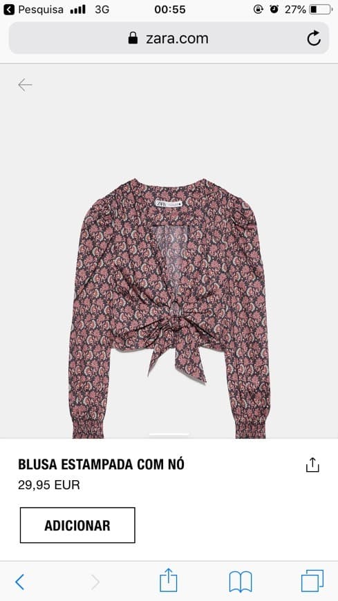 Moda Blusa com nó