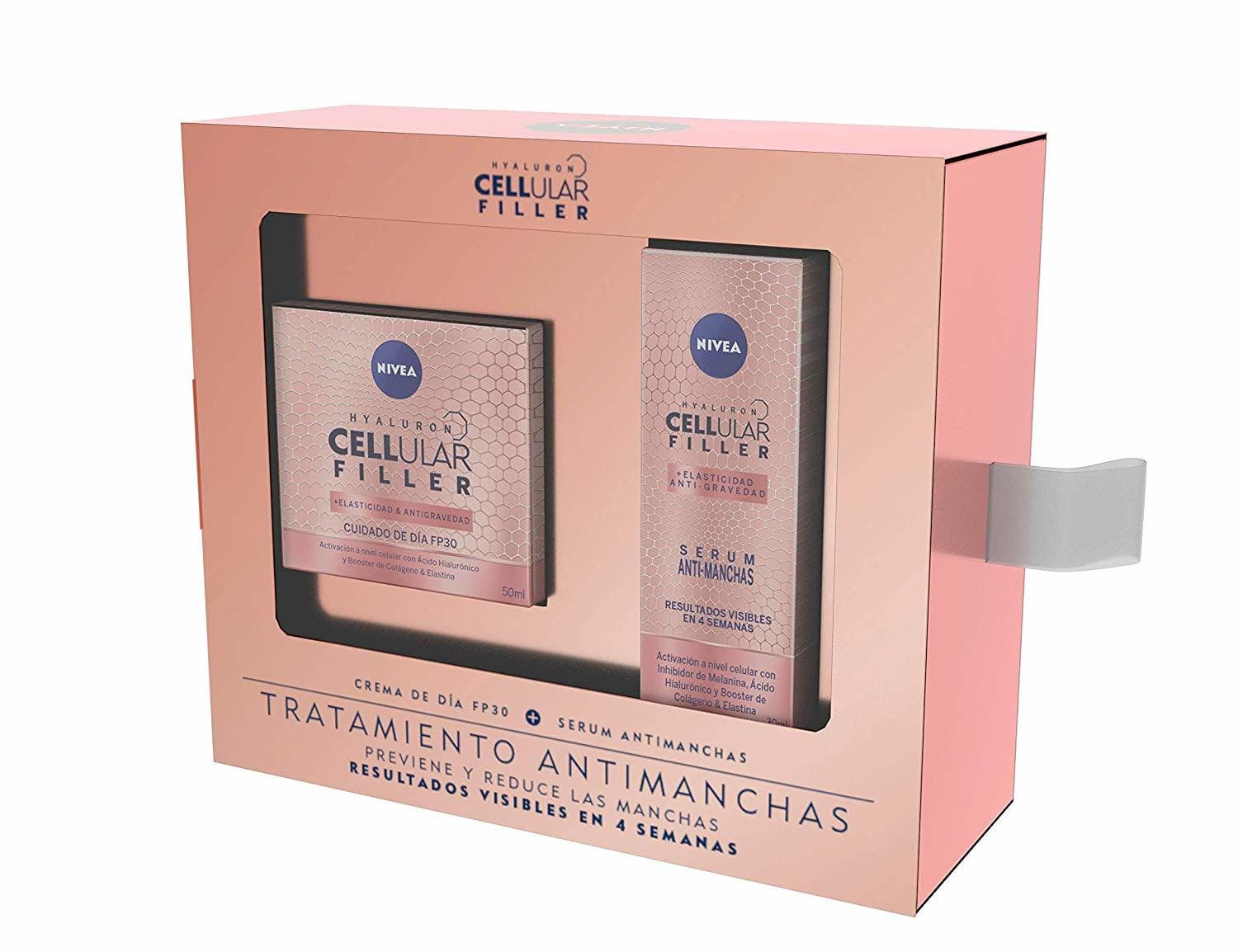 Belleza NIVEA Hyaluron Cellular Filler, pack tratamiento antimanchas con ácido hialurónico, caja de