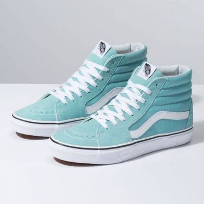 Moda Vans altos azuis 