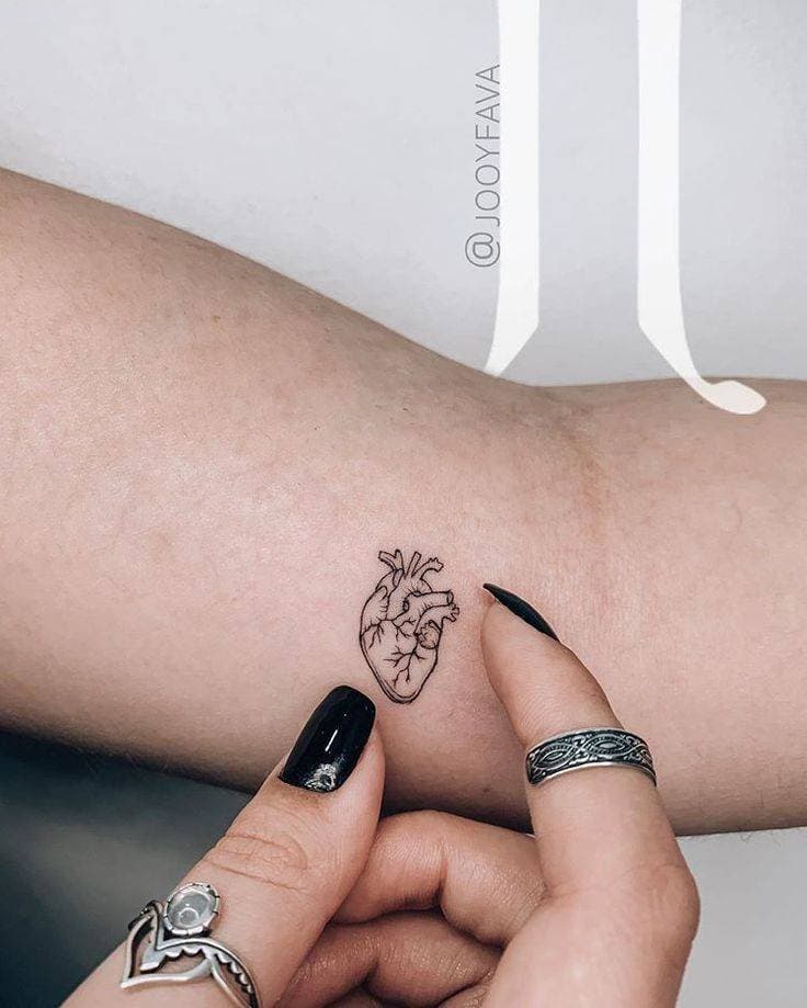 Fashion Tatuagem de coração 