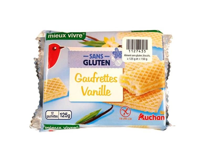 Product Waffers de Baunilha sem glúten 