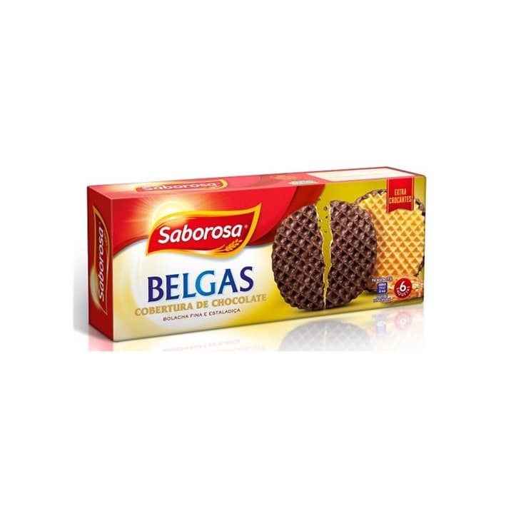 Product Belgas com cobertura de chocolate