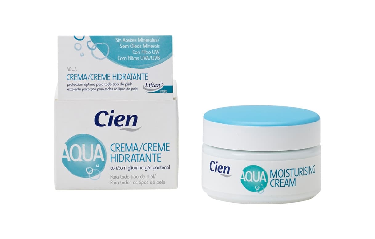 Beauty Crema Cien Aqua Hidratante con Glicerina y Pantenol