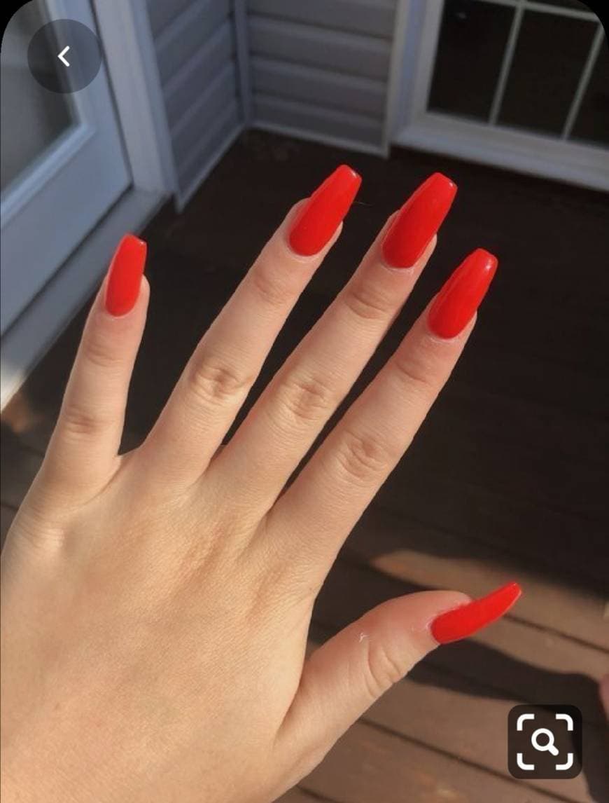 Moda Unhas grandes vermelho vivo