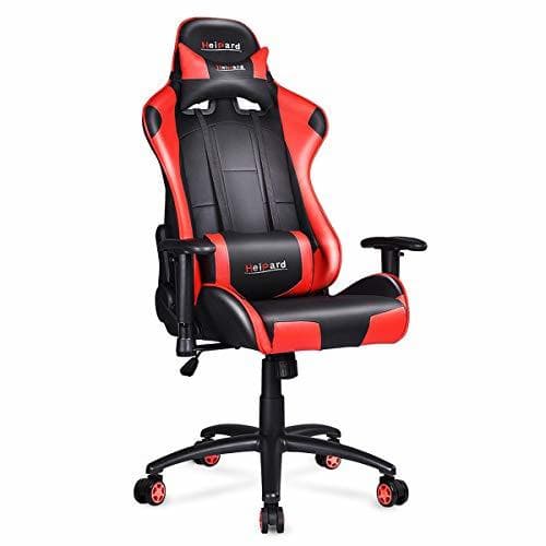 Product HeiPard Racing Silla de Escritorio computadora Oficina Ergonómica con reposapiés Plegable PU