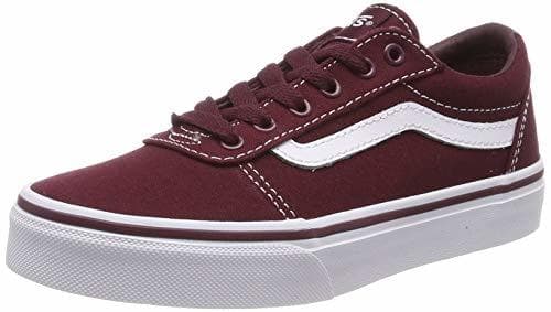 Fashion Vans Ward Canvas Zapatillas Unisex Niños, Rojo