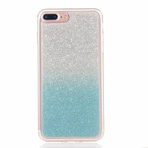 Place MUTOUREN iPhone 7 Plus Suave Caso de TPU Brillante Destello espumoso Caso