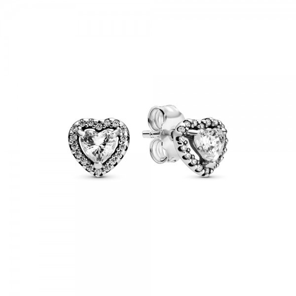 Serie Brincos Elevated Heart Pandora