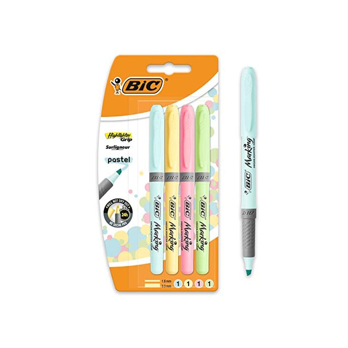 Product BIC Highlighter Grip Pastel - Blíster de 4 unidades