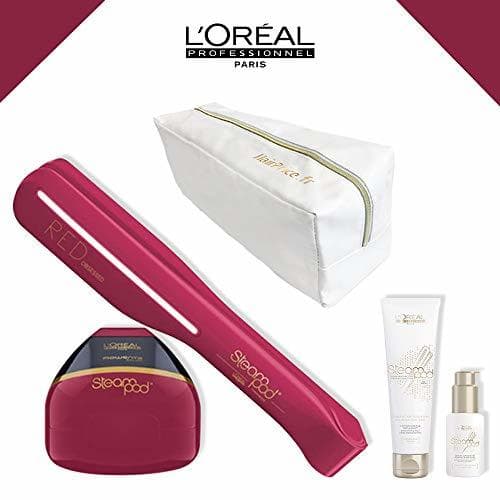 Product L 'Oreal – Pack Red Obsessed (edición limitada) – Neceser Glossy – Alisador de cabello vapor nueva generación